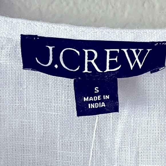 J Crew NWT Seamed Linen Dress with Removable Belt Size Small in White - Picture 11 of 16